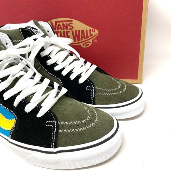 Vans SK8-HI Zig Zag Shoes Women's Size 6 7 Blue Green Suede Canvas VN0A4BV619Y - Picture 8 of 10